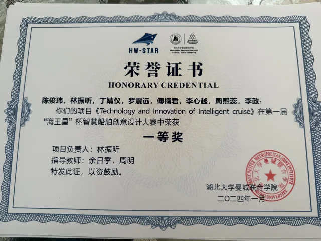 Technology and Innovation of Intelligent cruise · 一等奖 · 院级
